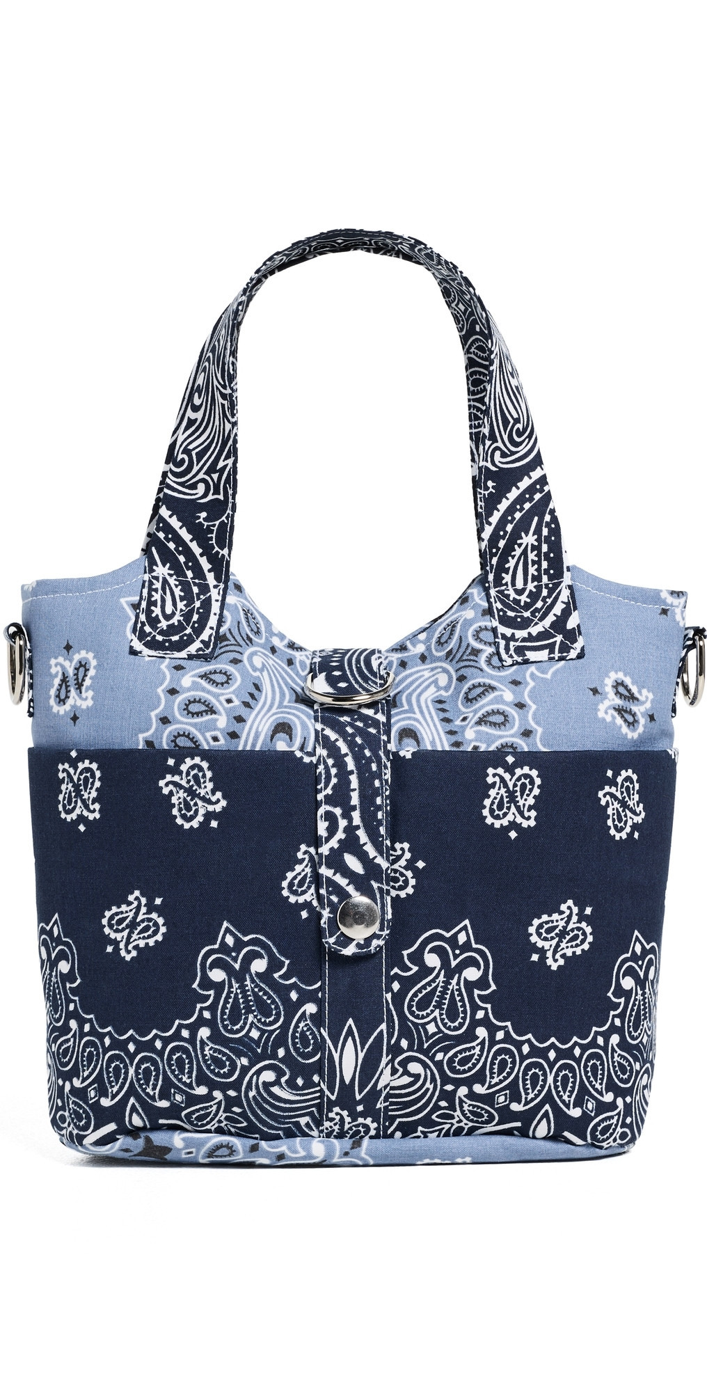 Call It By Your Name Joli Pocket Bandana Tote Bag Navy/Chambray One Size