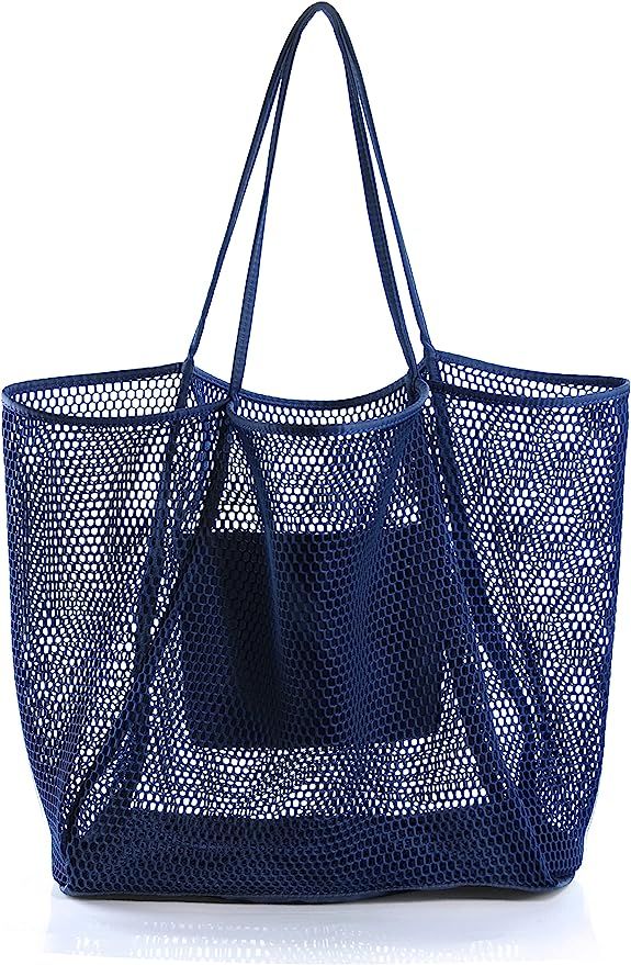 Mesh Beach Tote Womens Shoulder Handbag | Amazon (US)