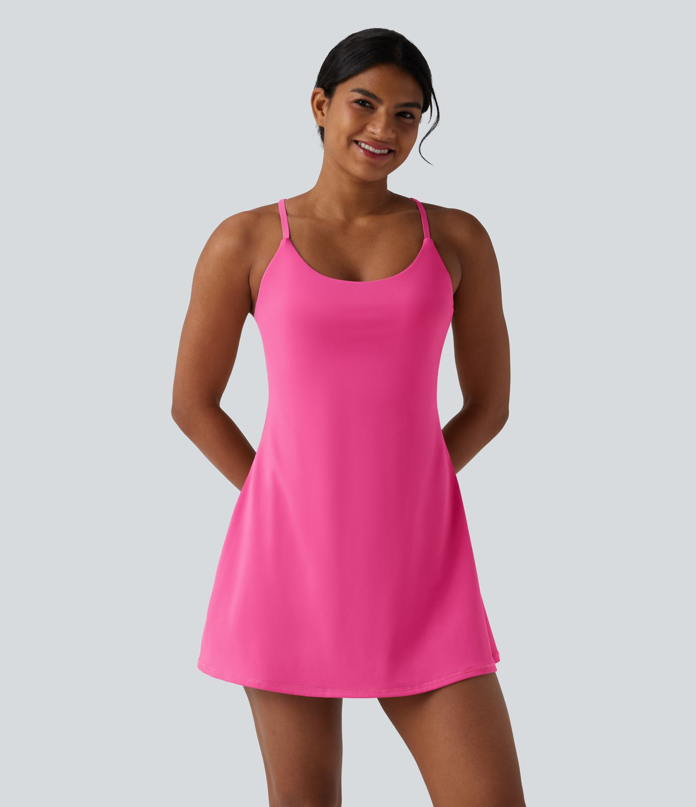Women\u2019s Softlyzero\u2122 Plush Tummy Control Active Dress with Pockets-Easy Peezy Edition - ... | HALARA