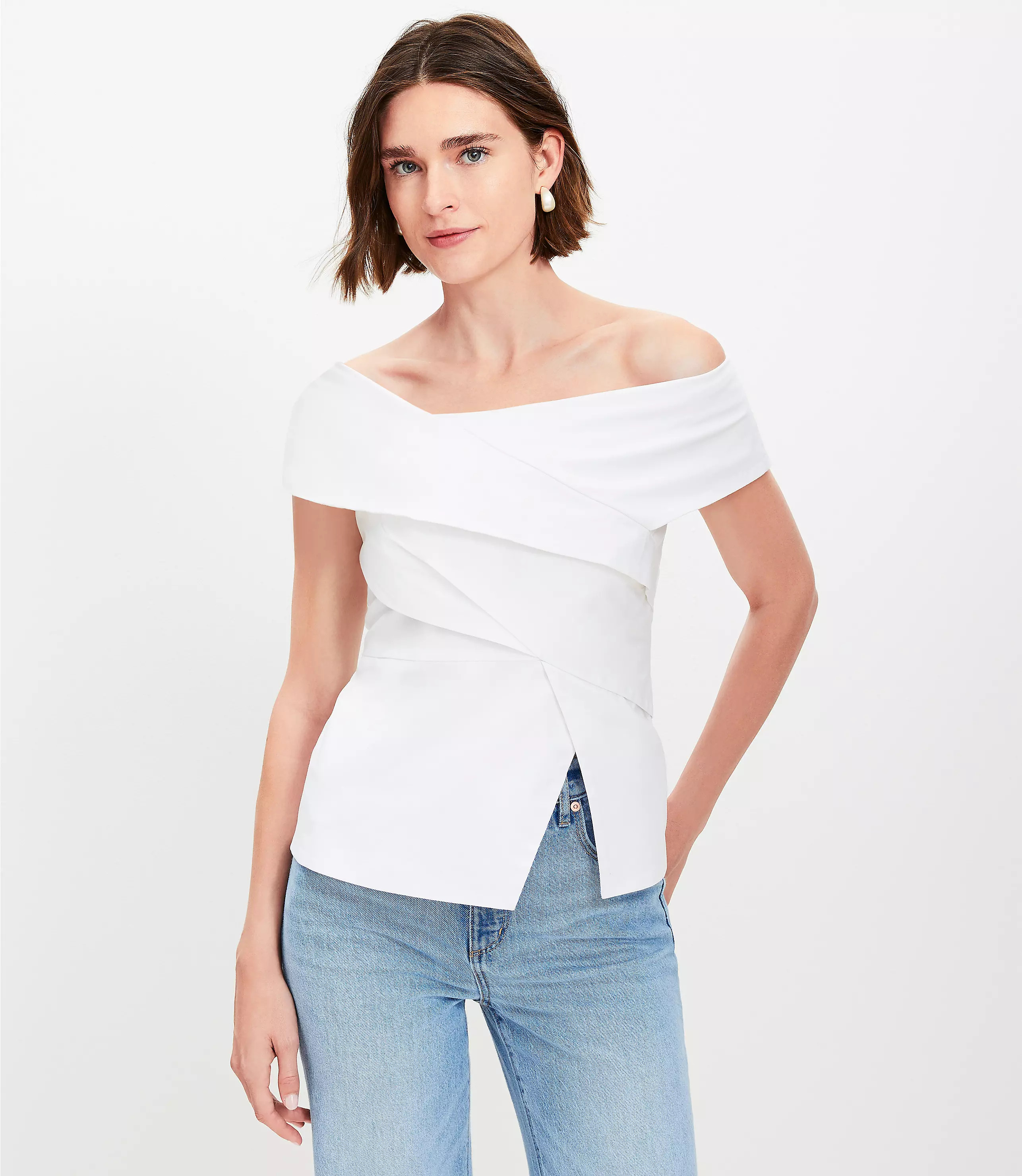 Asymmetrical Off The Shoulder Top | LOFT
