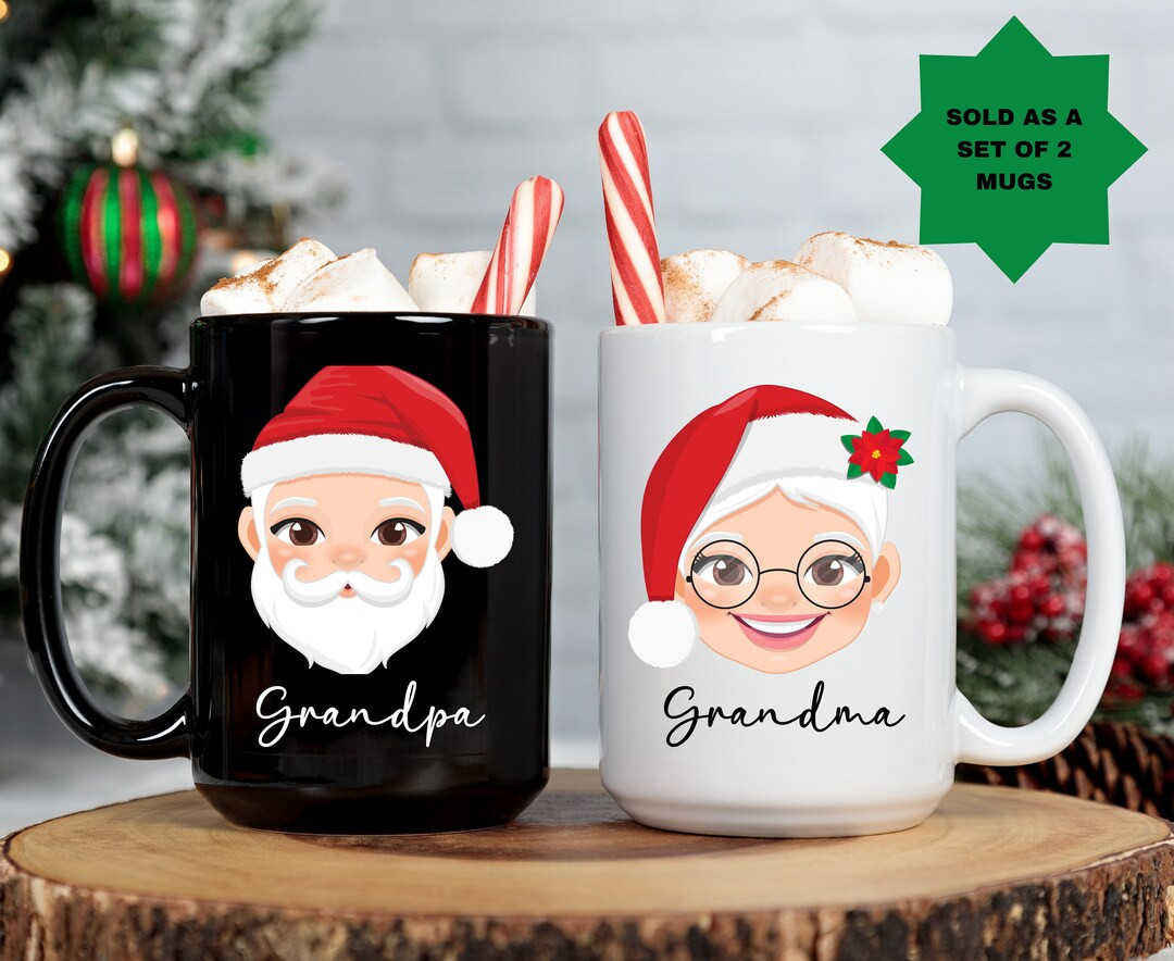 Christmas Grandparents Mug Sets Grandpa Christmas Mug - Etsy | Etsy (US)