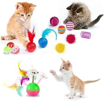 AILUKI 31 PCS Cat Toys Kitten Toys Assortments,Variety Catnip Toy Set Including 2 Way Tunnel,Cat ... | Amazon (US)
