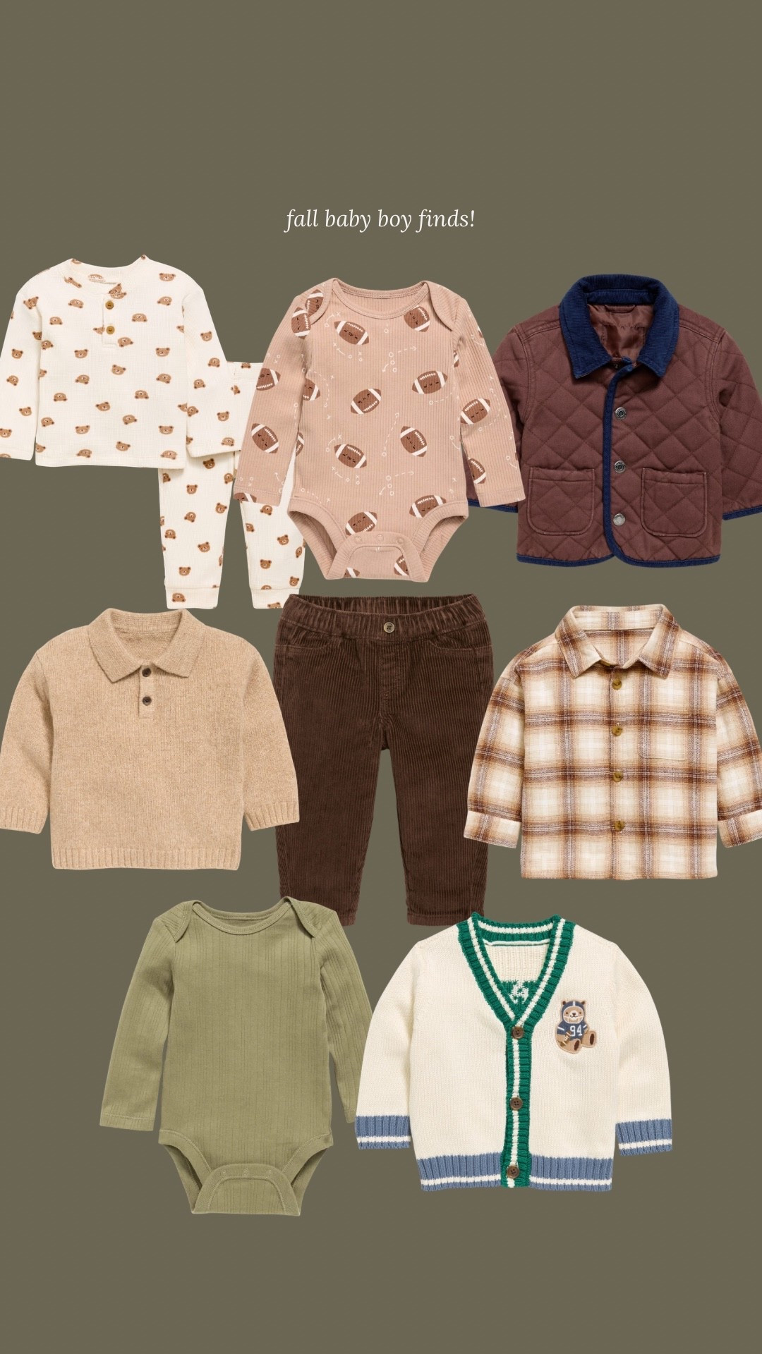 Fall baby boy outfit finds! 🍂