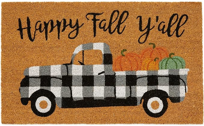 Amazon.com: Elrene Home Fashions Farmhouse Living Coir Outdoor Doormat, Natural Entry Mat, Front ... | Amazon (US)