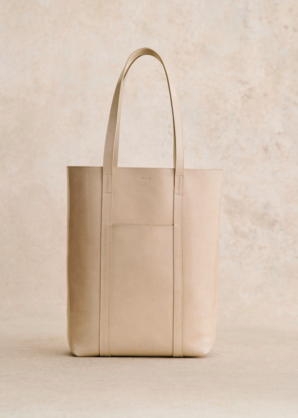 The Tote - Patent Cream  - Bovine leather - Sézane | Sezane Paris - US