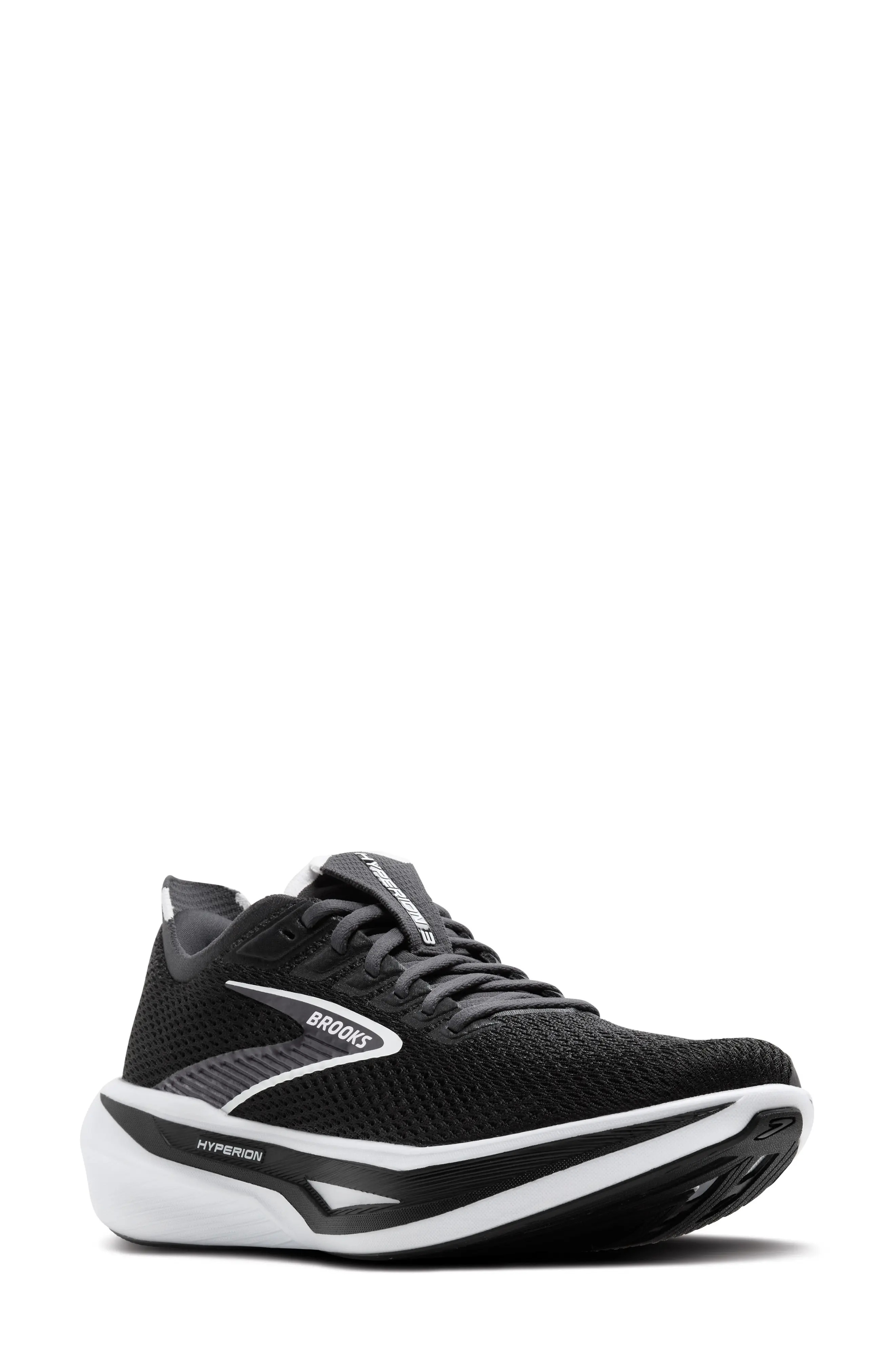 Brooks Hyperion 3 Running Shoe in Black/Grey/White at Nordstrom, Size 8 | Nordstrom