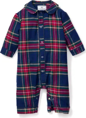 Petite Plume Cambridge Plaid Flannel Romper | Nordstrom | Nordstrom
