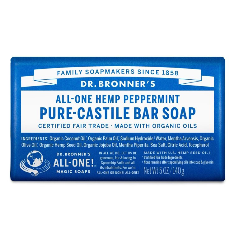 Dr. Bronner's Magic Soap - Castile Bar - Peppermint - 5 oz | Walmart (US)