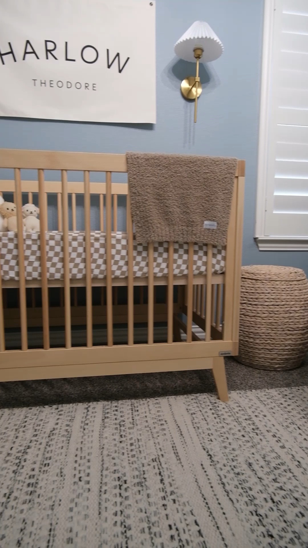 Baby boy nursery ☁️
•
Nursery inspo / gender neutral nursery / neutral nursery / crib / wooden crib / black dresser/ baby room / baby 

#LTKhome #LTKbaby