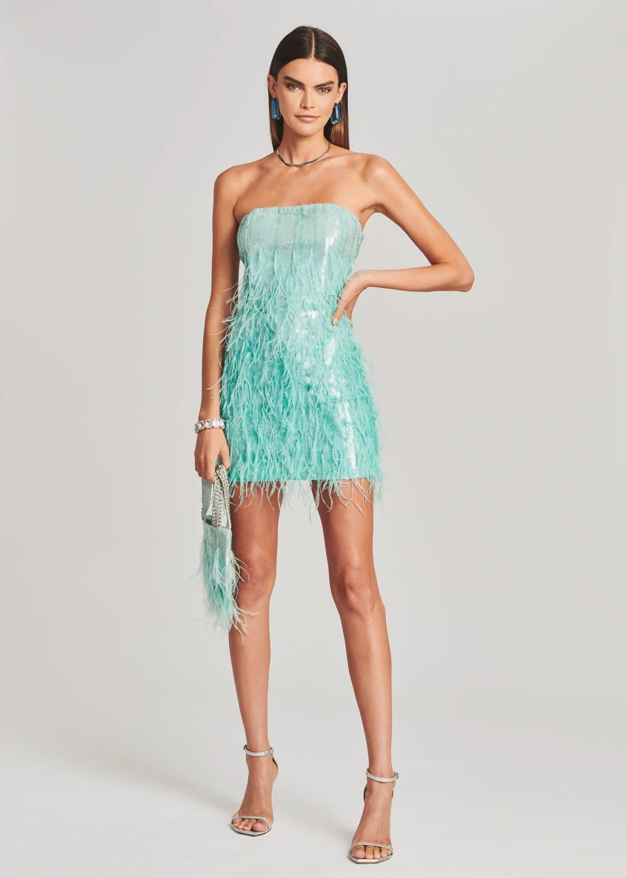 Anastasia Sequin Feather Dress | Retrofete