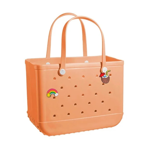INGWHW X Large Rubber Waterproof Beach Tote Bag, Washable Anti-tip Durable Beach Storage Basket H... | Walmart (US)