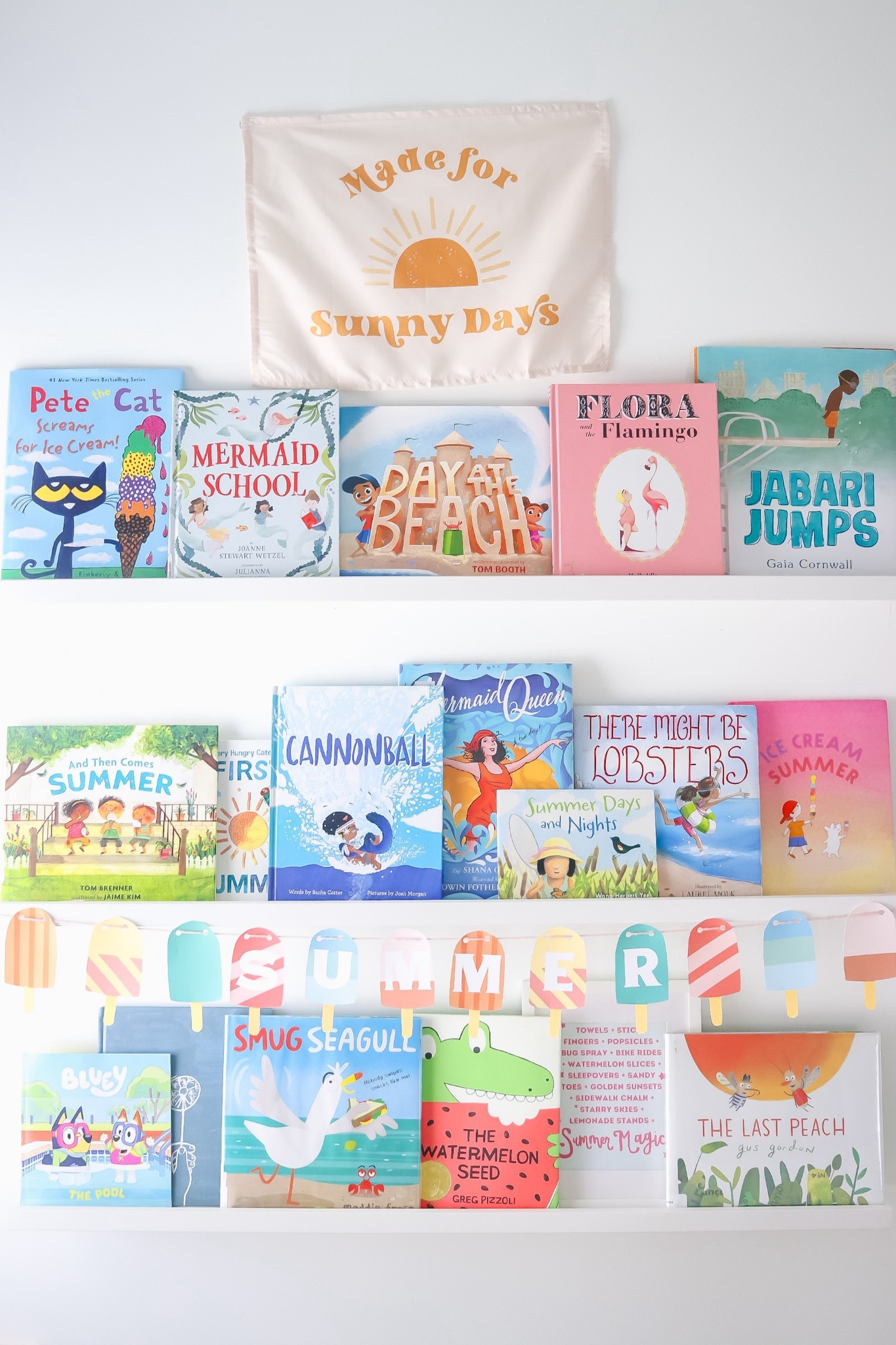 Summer Book Shelf

Kids books / children’s books / summer themed books / board books / playroom / summer shelfie / preschool books / hunny prints / the letter Vee 

#LTKSeasonal #LTKKids #LTKSummerEdit