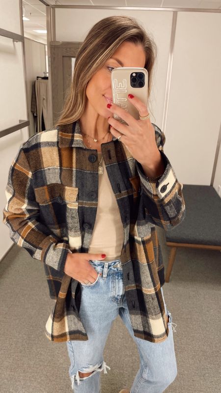 Fall shacket. Shacket for fall. Plaid jacket. Brown and black plaid. Fall outfit inspo. Fall vibes. Jeans. Booties. 




#LTKSeasonal #LTKstyletip #LTKunder100