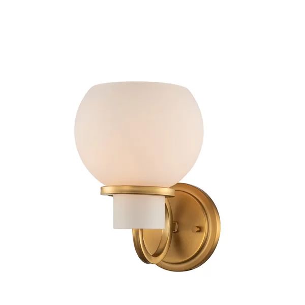 Mingo 1 - Light Dimmable Winter Brass Armed Sconce | Wayfair North America