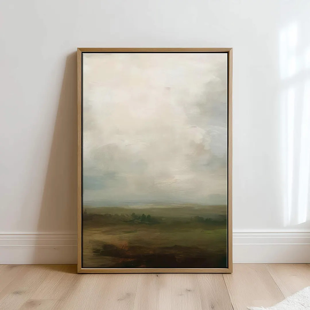 Plank & Pillow Framed Abstract Landscape Painting | Abstract Painting | Wall Art Framed Landscape... | Etsy (US)