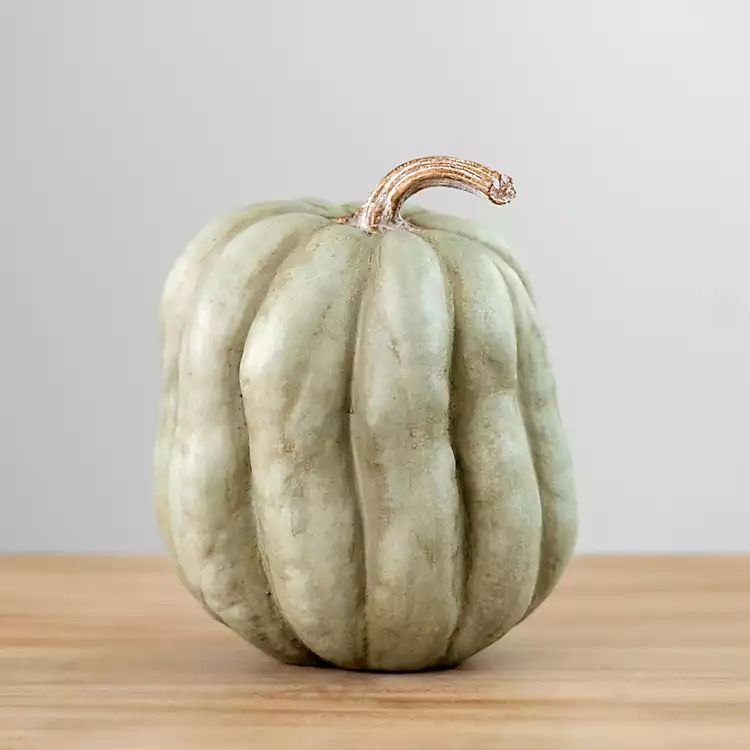 Green Realistic Pumpkin Statue, 7.5 in. | Kirkland's Home