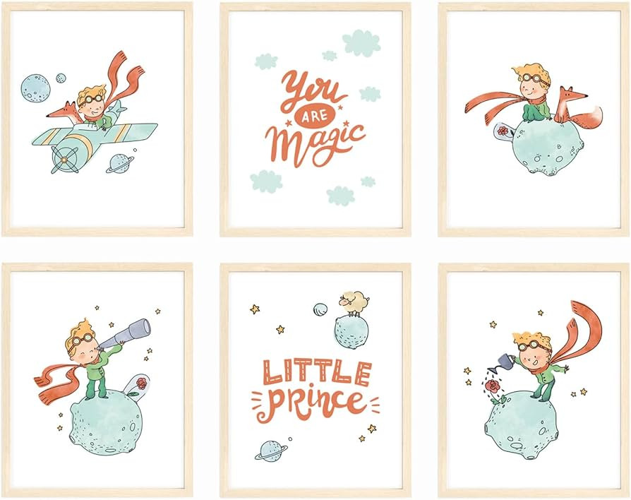bumbleboo Nistio® Little Prince Nursery Wall Art, Little Prince Playroom Decor, Little Prince Po... | Amazon (US)