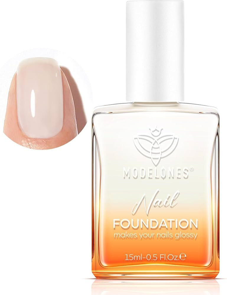 modelones Nail Strengthener, Milky White Nail Natural Concealer Foundation Polish Air Dry Nail Gr... | Amazon (US)
