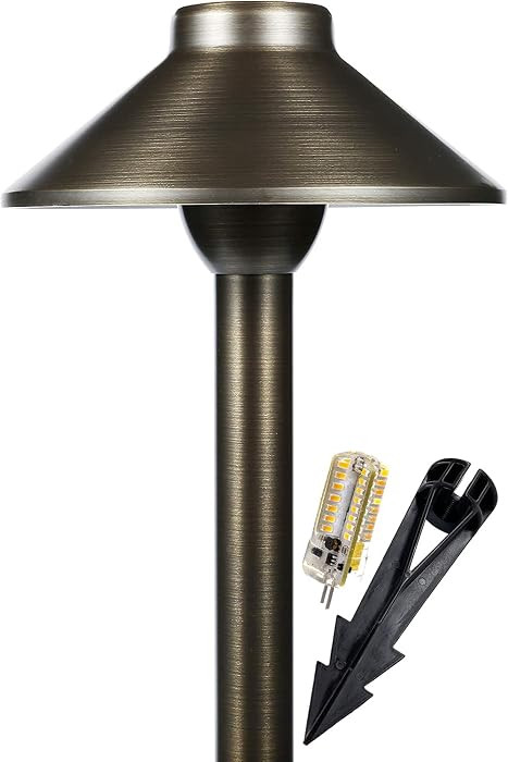 LED Pathway 124 Landscape Lights - 12V Solid Brass Low Voltage LED G4 3.5W 2700K Bulb Outdoor Mus... | Amazon (US)