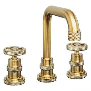 AKDY 8 in. Widespread 2-Handle High-Arc Bathroom Faucet in Brushed Gold BF001-2 - The Home Depot | The Home Depot
