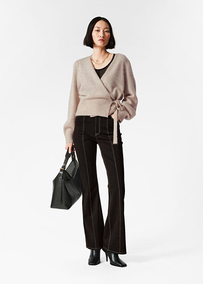 Mohair-Blend Knitted Wrap Cardigan | & Other Stories EU
