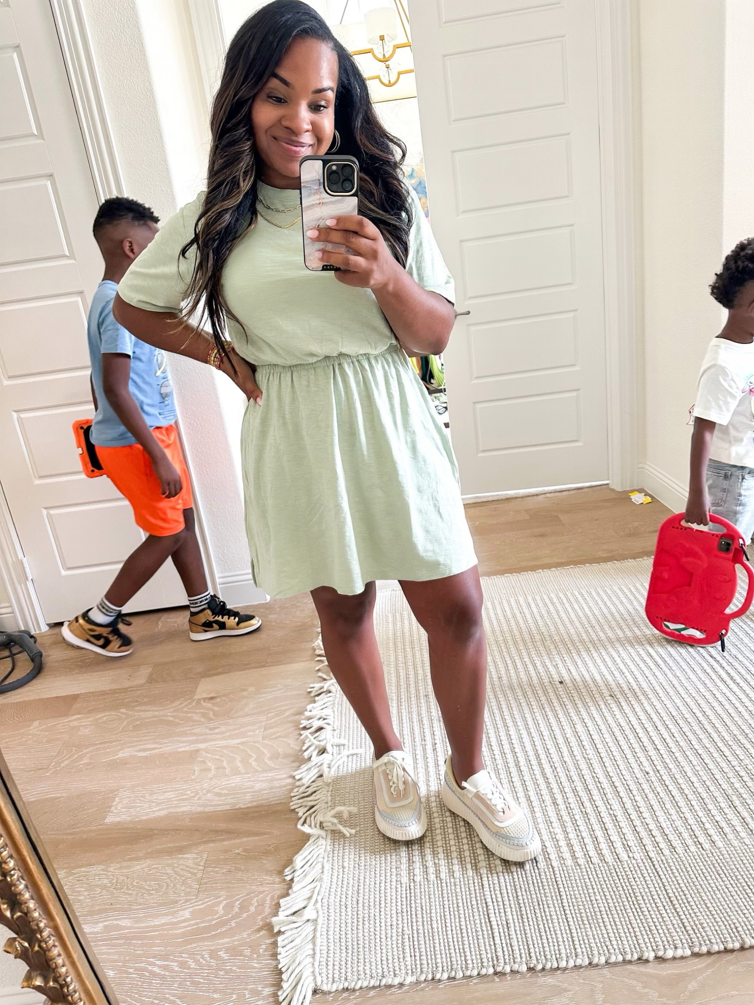 A relaxed dress is the most comfortable dress. Wearing a size large. Available in sizes XS-2X (& more in other colors!) plus 30% off so only $21! 

#LTKSeasonal #LTKunder50 #LTKshoecrush