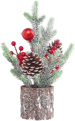 Super Holiday Small Christmas Tree, Artificial Mini Tabletop Christmas Tree Decorations with Chri... | Amazon (US)