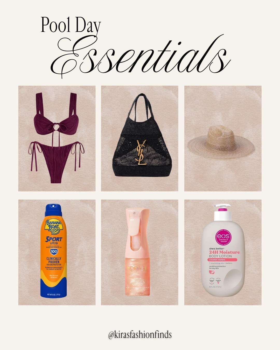 ⛱️ Pool days are one of my favorite parts of summer, and these are the things I always make sure to bring with me. A cute swimsuit, a roomy beach bag, a hat, good sunscreen, and a few beauty essentials are non-negotiable. I love being able to spend the whole day by the water while still feeling comfortable, protected, and put together. These are the items I reach for every single time.

💛 Los días de piscina son de mis favoritos, y estos son los esenciales que siempre llevo conmigo. Me gusta tener todo lo necesario para sentirme cómoda, protegida del sol y lista para disfrutar el día.

Follow me on Instagram and YouTube
@kirasfashionfinds

#LTKTravel #LTKSwim #LTKBeauty