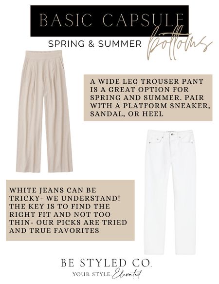 Wardrobe capsule - pants - trousers - white jeans 

#LTKworkwear #LTKSeasonal #LTKFind