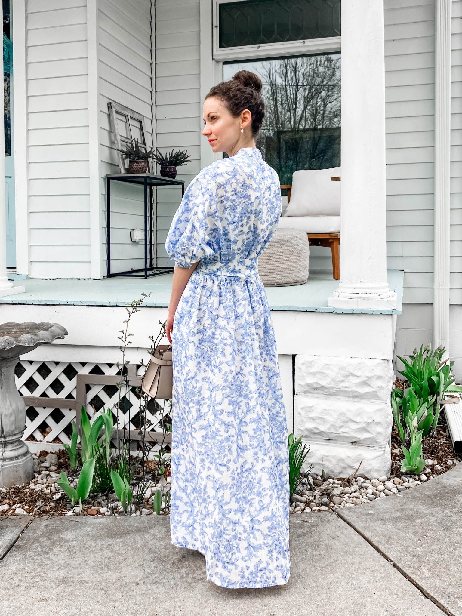 Beautiful blue and white spring dress!
Spring dress. Summer dress. Classic dress. Church dress. Modest dress. 

#LTKStyleTip #LTKPetite #LTKOver40