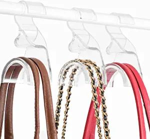 Purse Hanger Organizer for Closet 3 Pack - Durable Luxury Acrylic Holder for Handbag Tote Bag Sat... | Amazon (US)