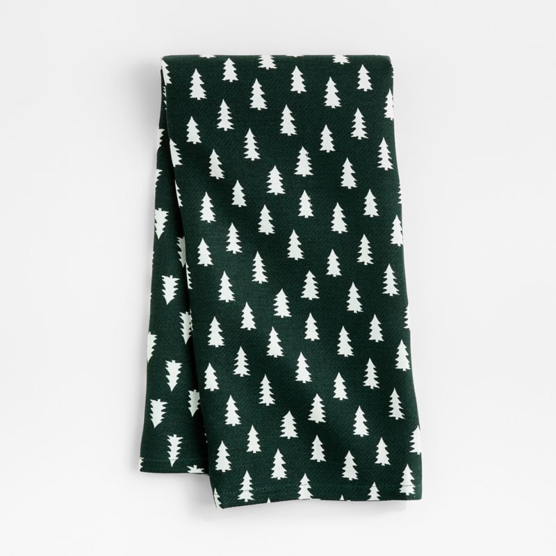 Green Trees Organic Cotton Kitchen Towel + Reviews | Crate & Barrel | Crate & Barrel