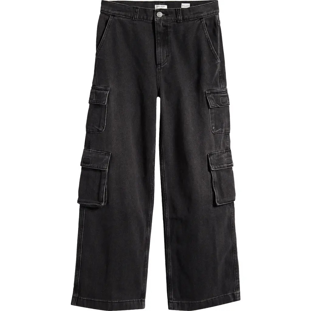 PacSun Kids' Baggy Cargo Jeans in Holden Black at Nordstrom Rack, Size 6 | Nordstrom Rack