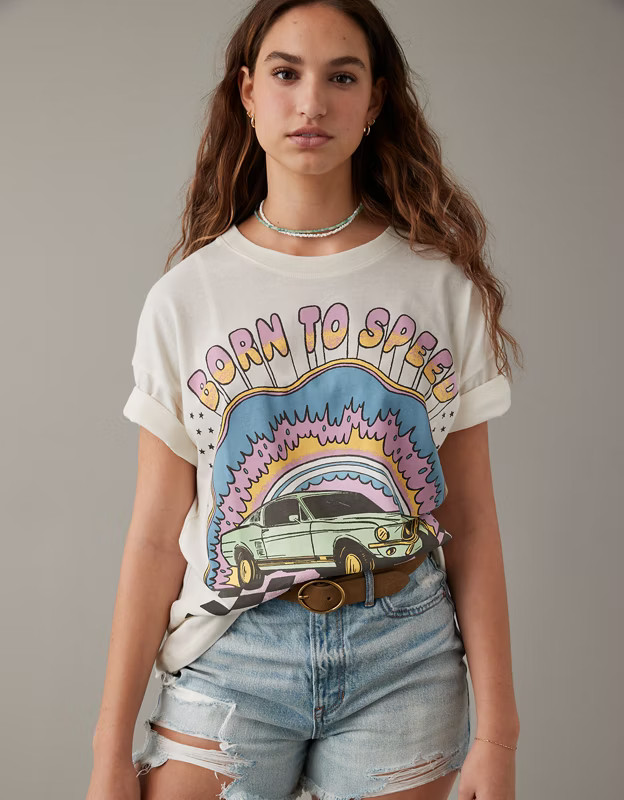 AE Oversized Mustang Graphic Tee | American Eagle Outfitters (US & CA)