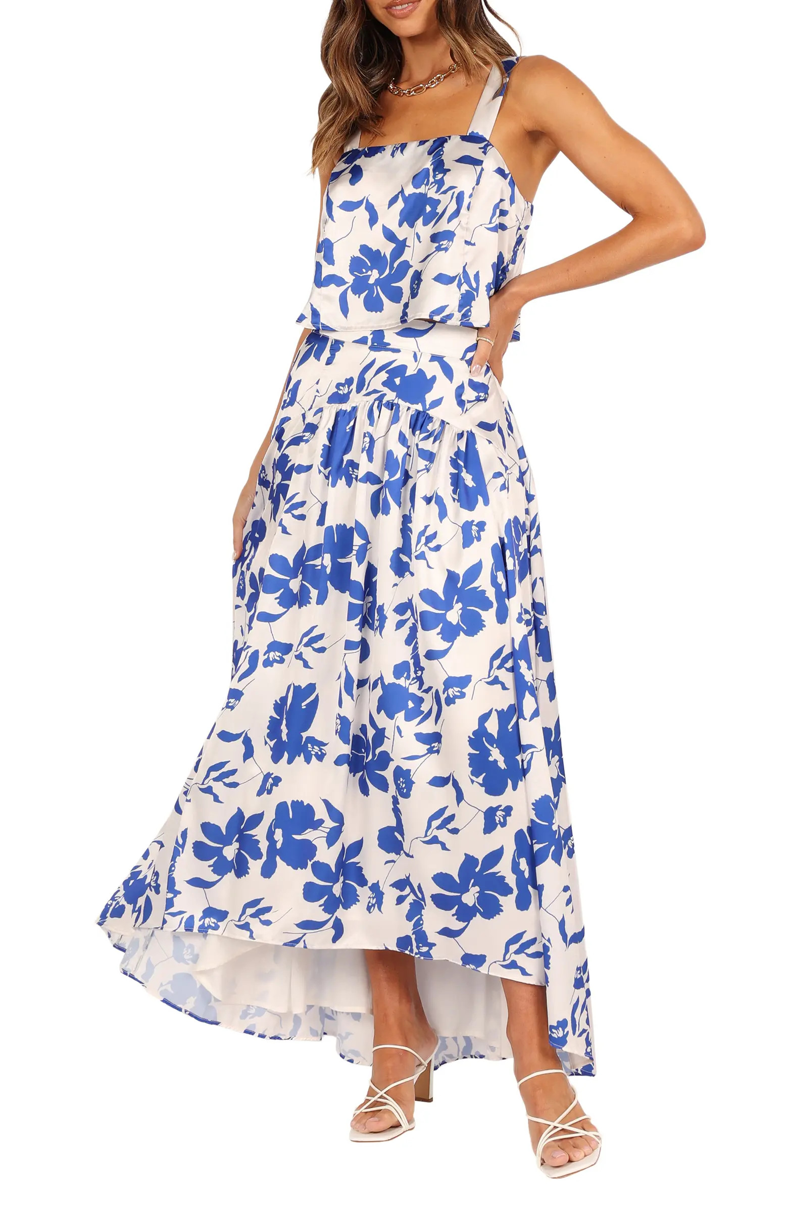 Lulu Floral Print Two-Piece High-Low Dress | Nordstrom