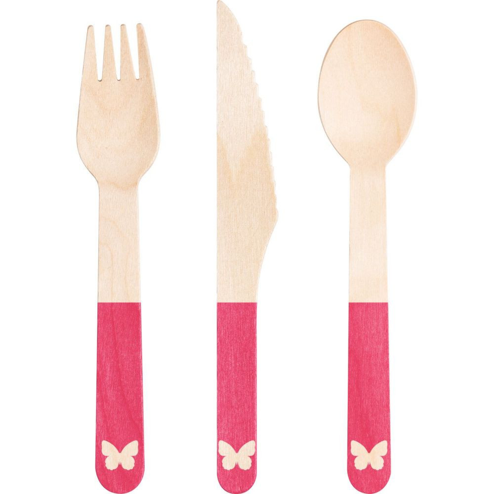 Dolly Parton Assorted Wooden Cutlery, Pink, 72 ct | Oriental Trading Company