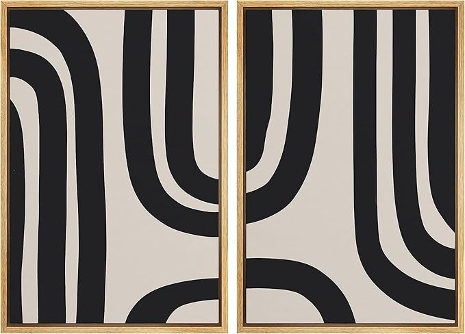 SIGNFORD Minimalist Wall Art Decor, Beige Wall Art Decor, Abstract Framed Wall Art, Neutral Wall ... | Amazon (CA)