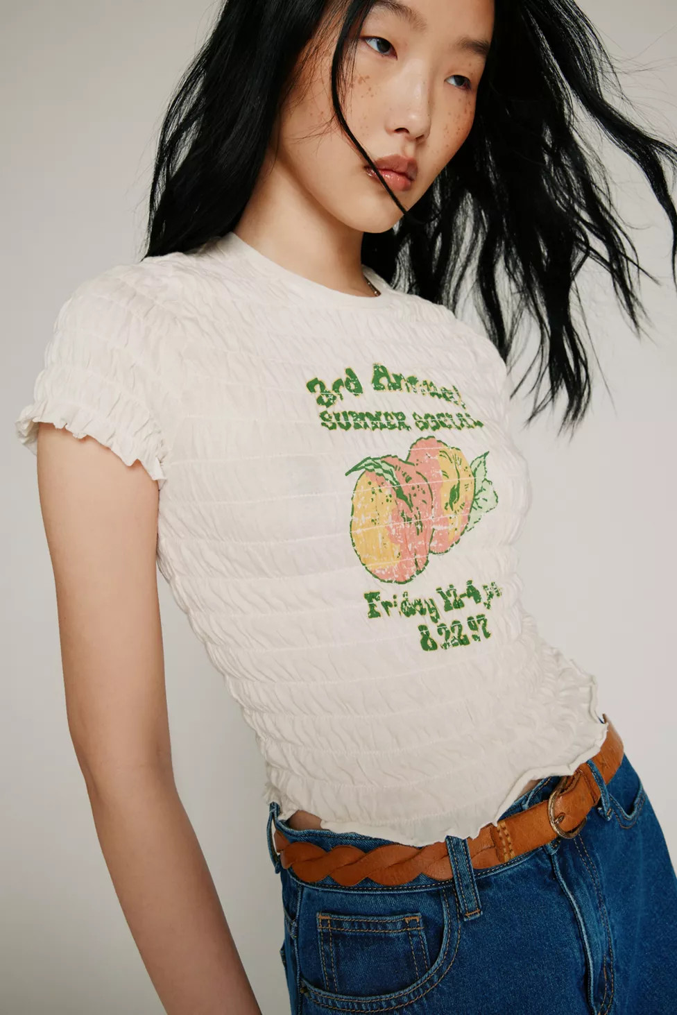 Kimchi Blue Shay Smocked Top | Urban Outfitters (US and RoW)