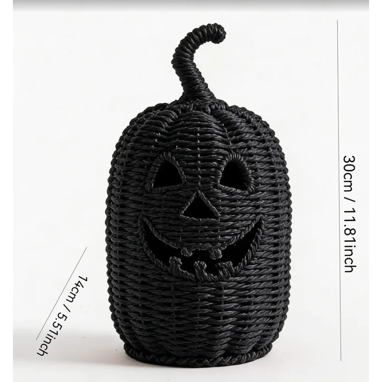 THOPBPRK 2026 Black Halloween Pumpkin, Halloween Seaweed and Pumpkin Decorations Fall Table Cente... | Walmart (US)