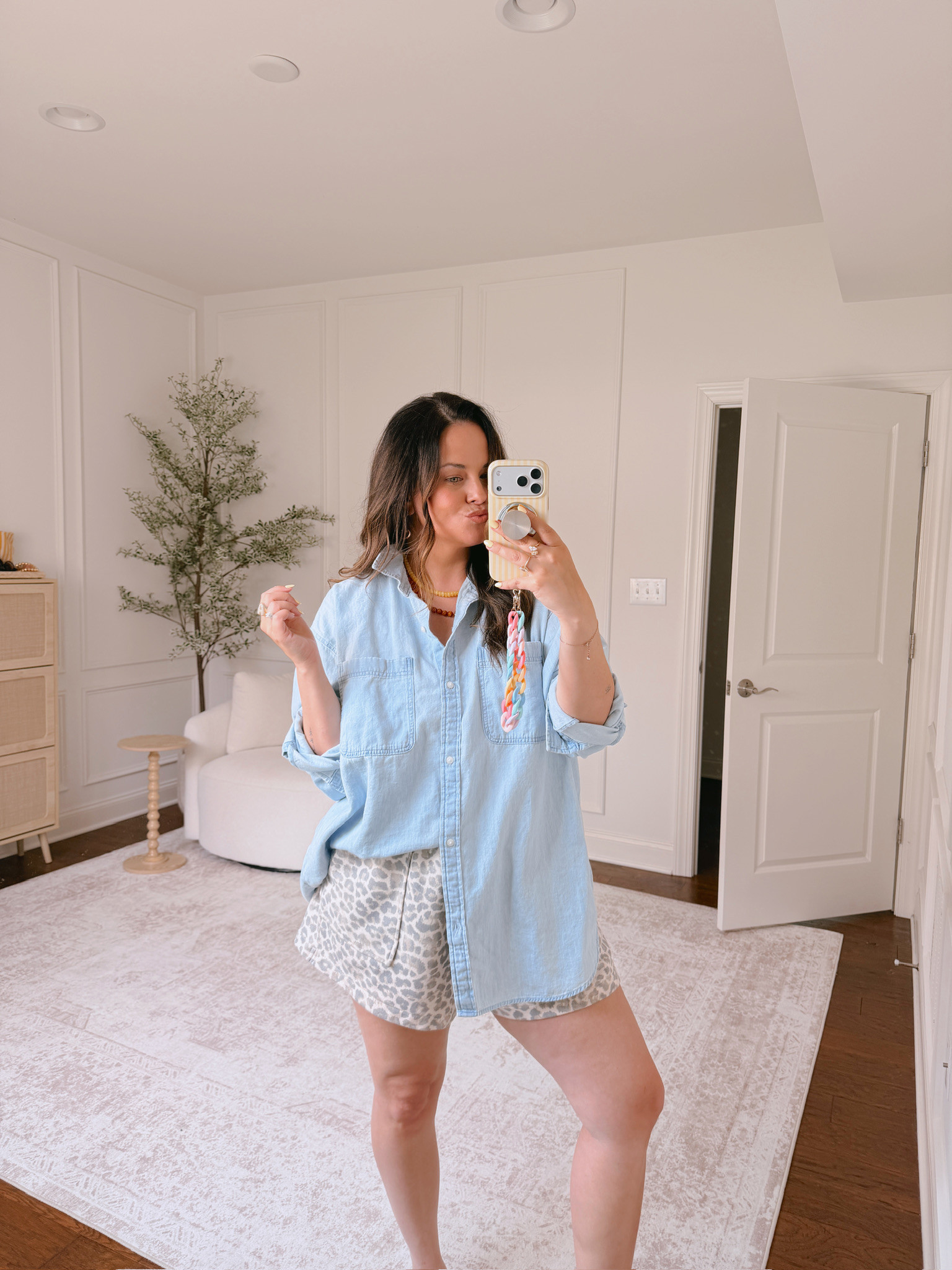 wearing a large in the top, XL in the shorts 

 #LTKSeasonal #LTKMidsize