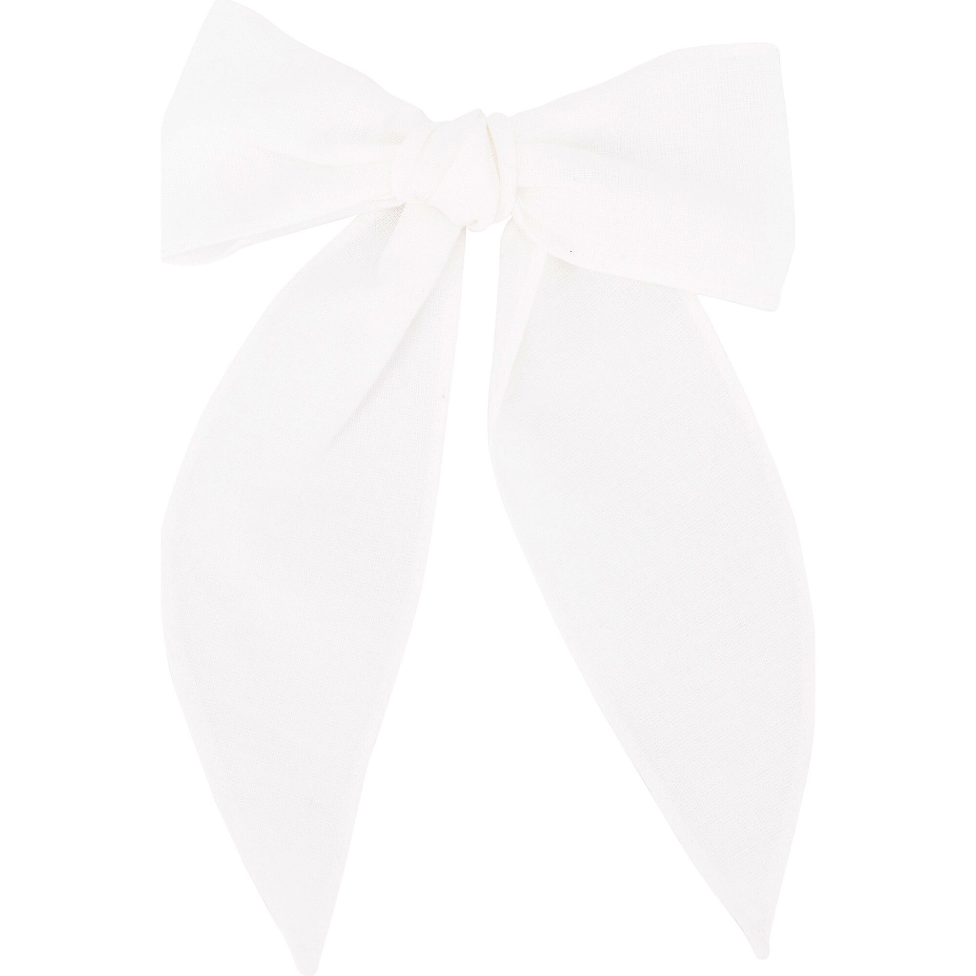 Il Pellicano Hair Bow, White Eyelet | Maisonette