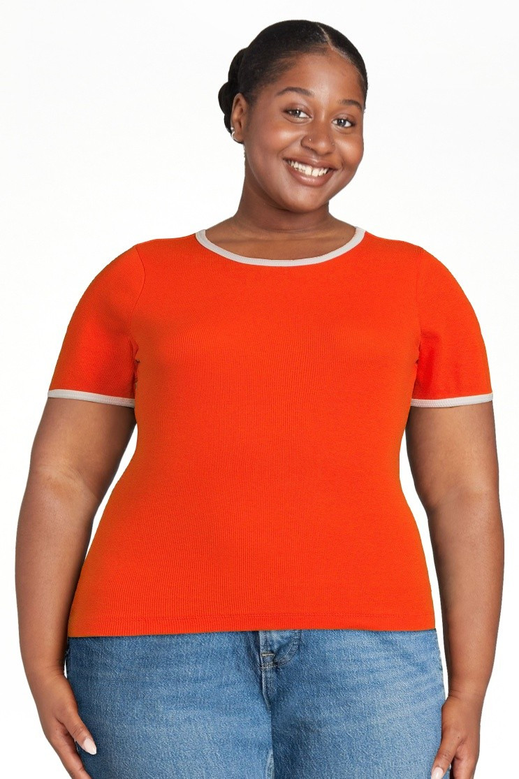 Free Assembly Women's Ribbed Crewneck T-Shirt with Short Sleeves - Walmart.com | Walmart (US)