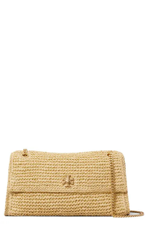 Tory Burch Kira Straw Shoulder Bag in Natural at Nordstrom | Nordstrom
