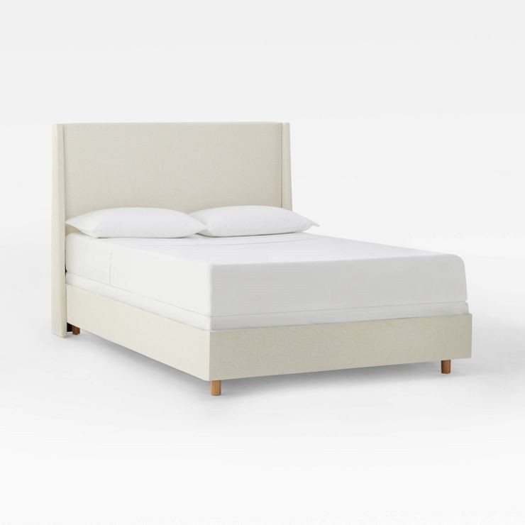 King Encino Fully Upholstered Bed Cream Boucle - Threshold™ designed with Studio McGee | Target