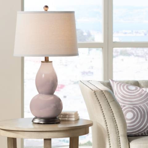 Glamour Double Gourd Table Lamp with Vine Lace Trim | Lamps Plus
