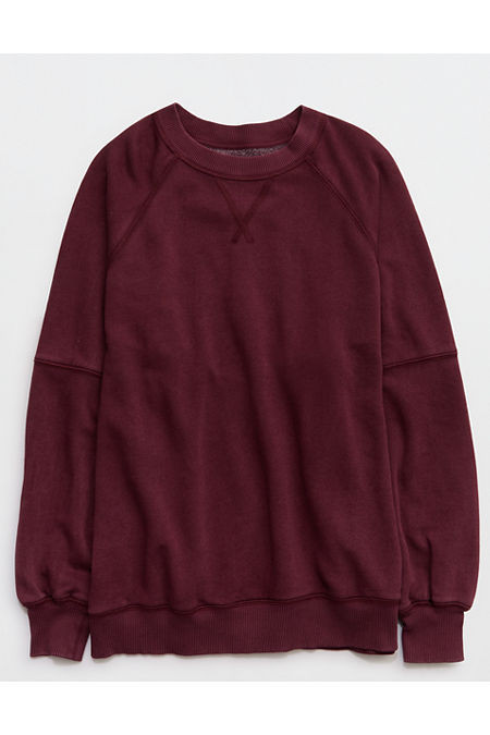Aerie Go-To Boyfriend Sweatshirt Women's Royal Berry XXS | Aerie