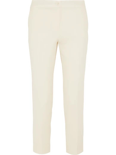 Etro - Capri Stretch-crepe Slim-leg Pants - Ivory | NET-A-PORTER (US)