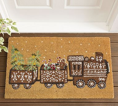 Gingerbread Train Doormat | Pottery Barn (US)