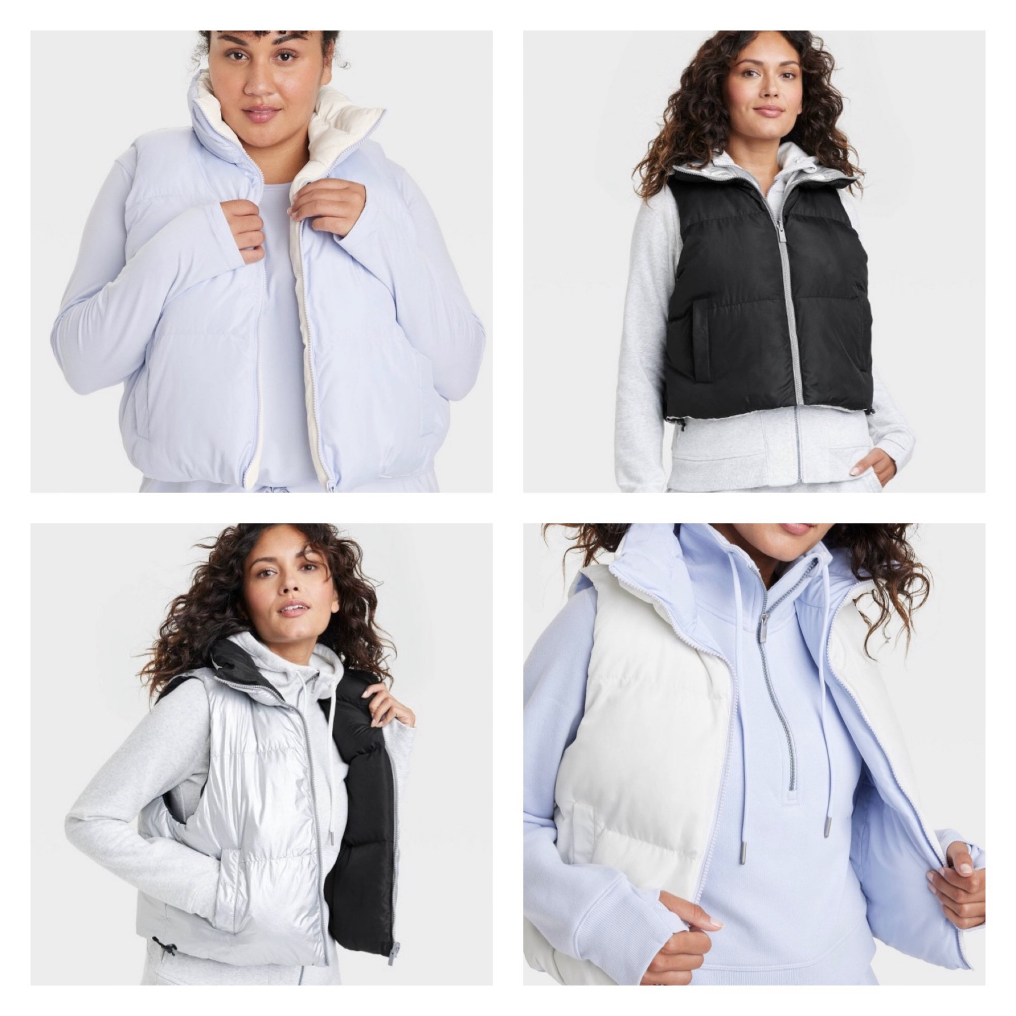 Reversible Snowsport Short Puffer Vests

❄️White/Blue + Black / Silver
☀️ White / Blue

#LTKstyletip #LTKfitness #LTKU
