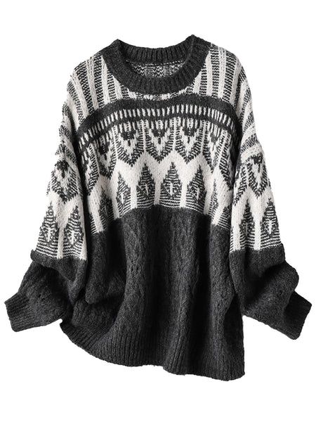 'Yara' Aztec Print Crewneck Sweater (3 Colors) | Goodnight Macaroon